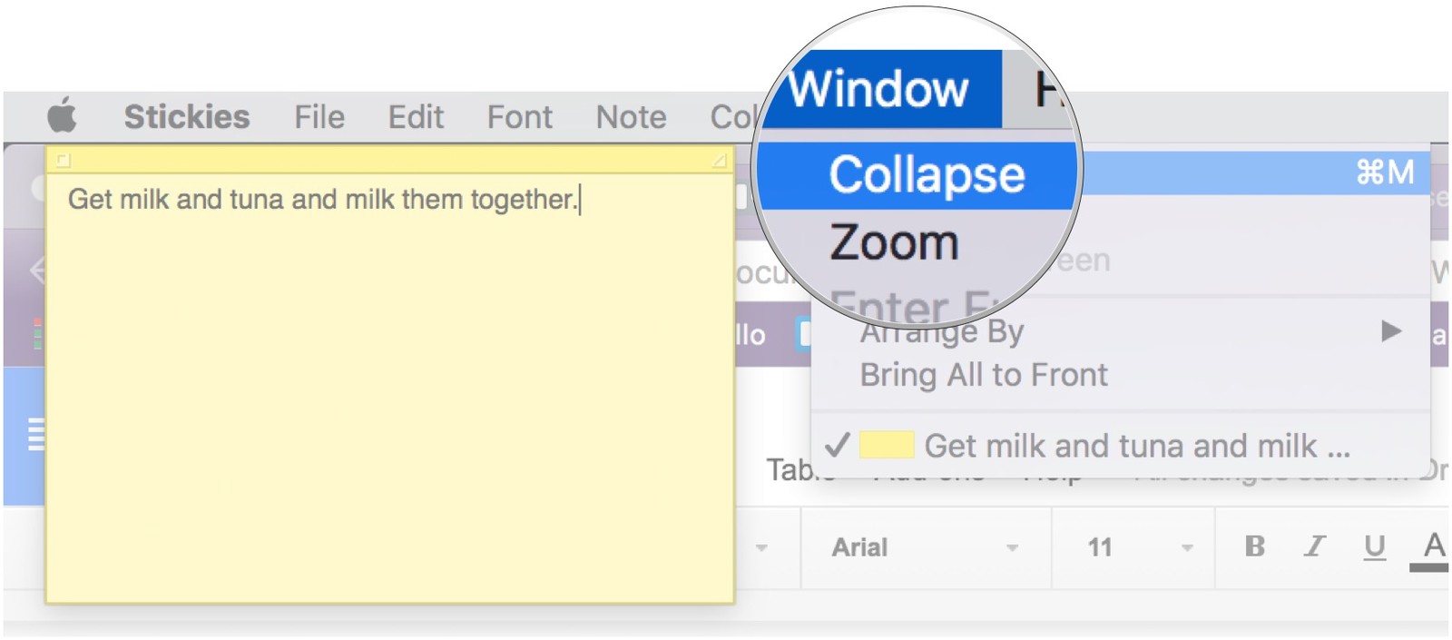how to delete stickies notes on mac